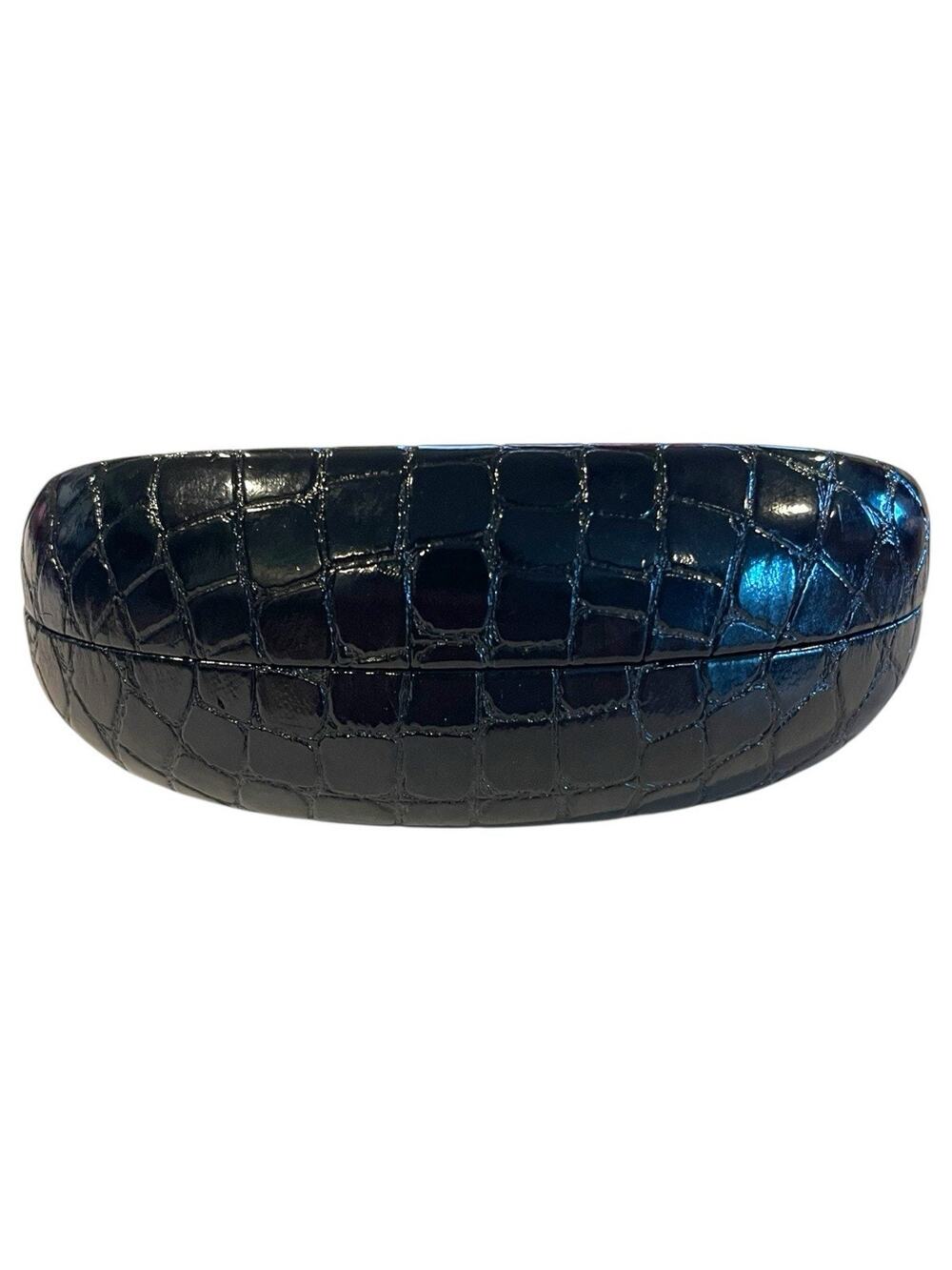 Black Animal Print Hard Shell Eyeglass/Sun Glass Clam Shell Case